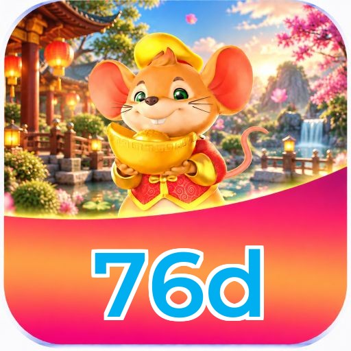 Interface da plataforma 76d mostrando slots populares e bônus de boas-vindas